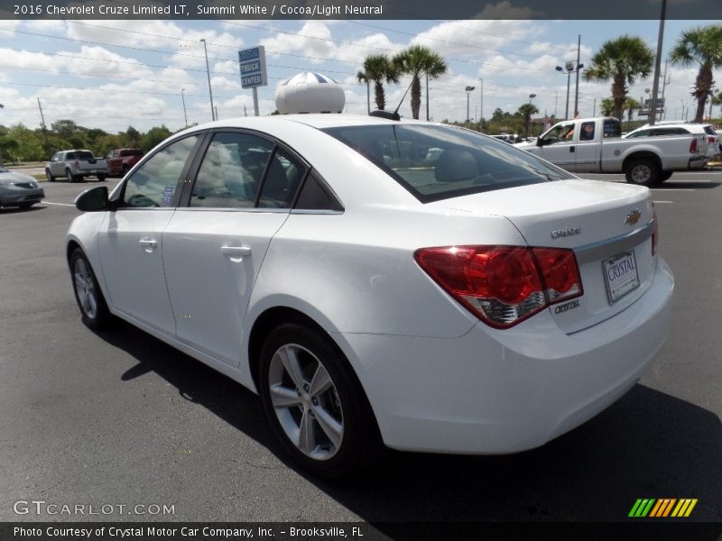 Summit White / Cocoa/Light Neutral 2016 Chevrolet Cruze Limited LT