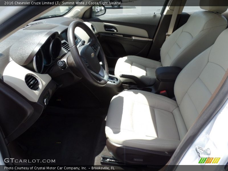 Summit White / Cocoa/Light Neutral 2016 Chevrolet Cruze Limited LT