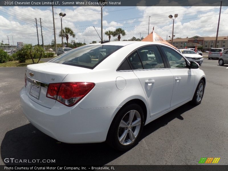 Summit White / Cocoa/Light Neutral 2016 Chevrolet Cruze Limited LT