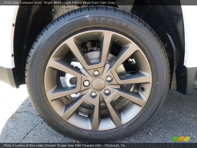 Bright White / Light Pebble Beige/Dark Slate Gray 2016 Jeep Compass Sport