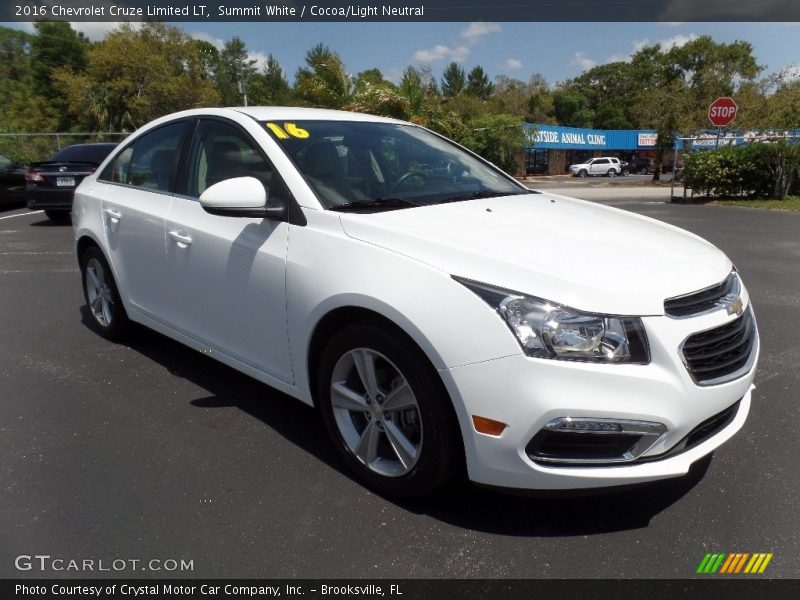 Summit White / Cocoa/Light Neutral 2016 Chevrolet Cruze Limited LT