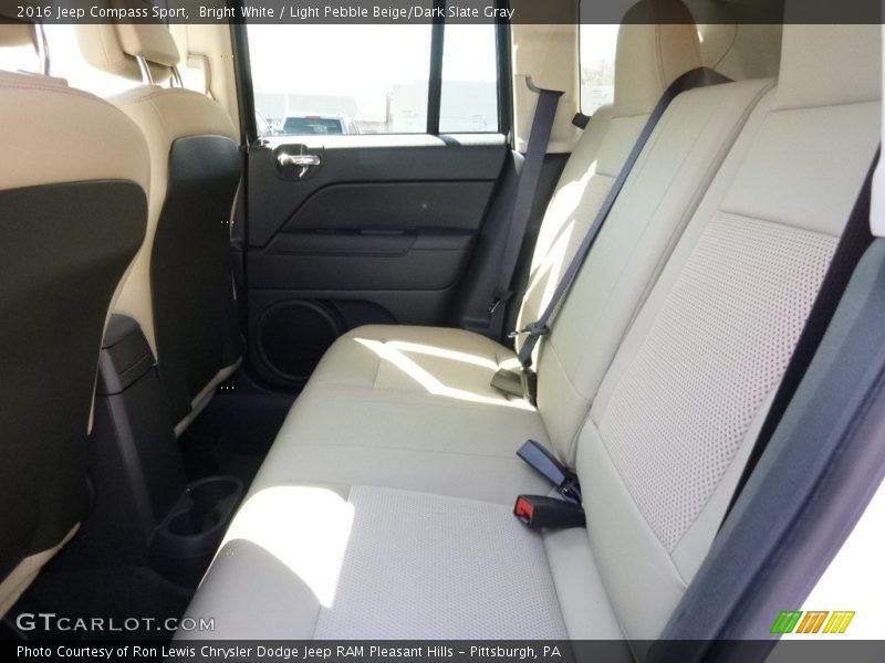Bright White / Light Pebble Beige/Dark Slate Gray 2016 Jeep Compass Sport