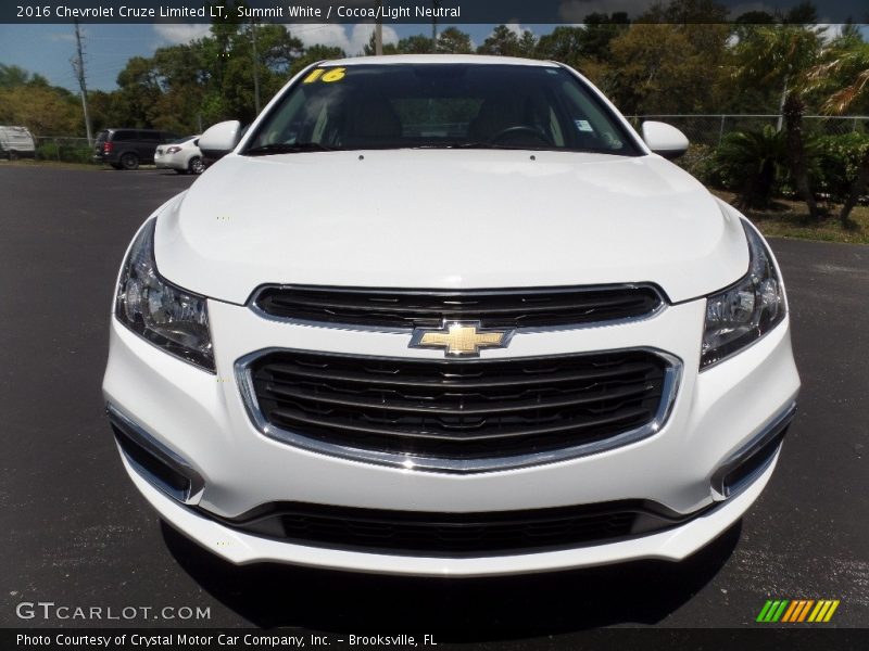 Summit White / Cocoa/Light Neutral 2016 Chevrolet Cruze Limited LT