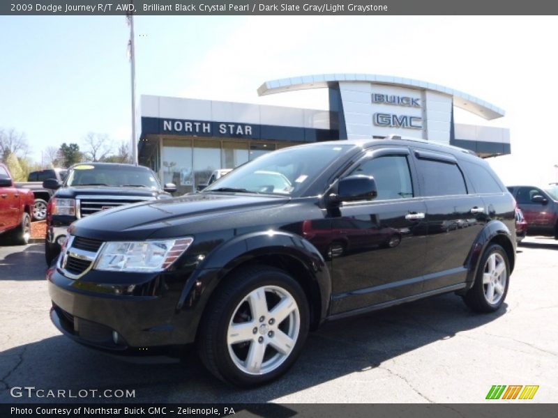 Brilliant Black Crystal Pearl / Dark Slate Gray/Light Graystone 2009 Dodge Journey R/T AWD