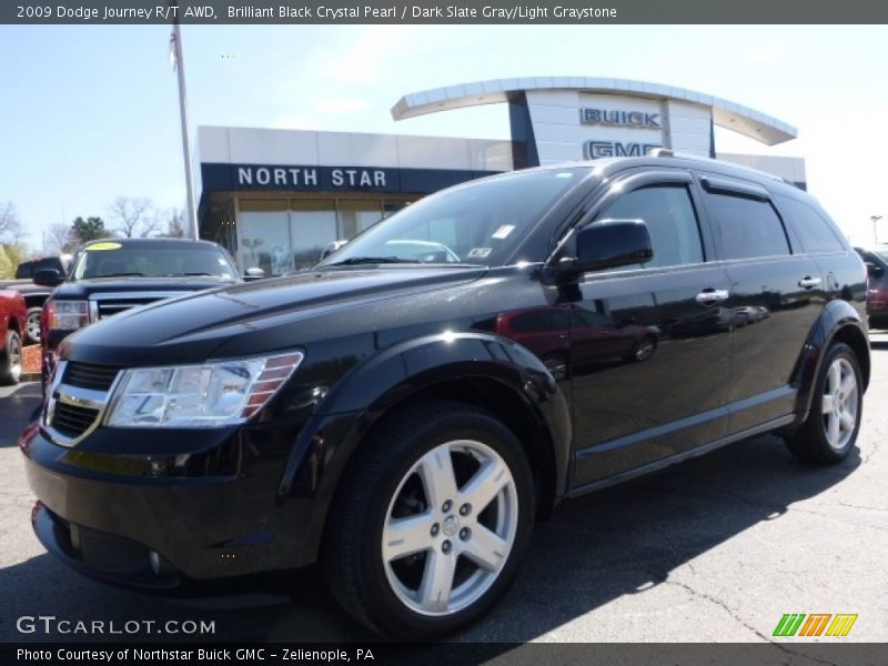 Brilliant Black Crystal Pearl / Dark Slate Gray/Light Graystone 2009 Dodge Journey R/T AWD