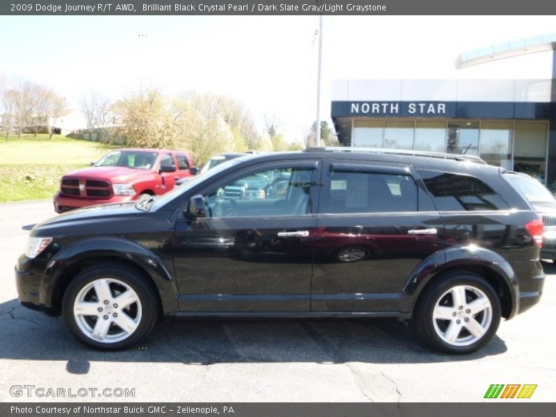Brilliant Black Crystal Pearl / Dark Slate Gray/Light Graystone 2009 Dodge Journey R/T AWD