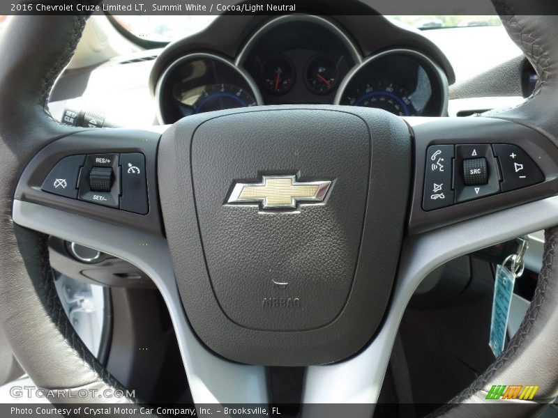 Summit White / Cocoa/Light Neutral 2016 Chevrolet Cruze Limited LT