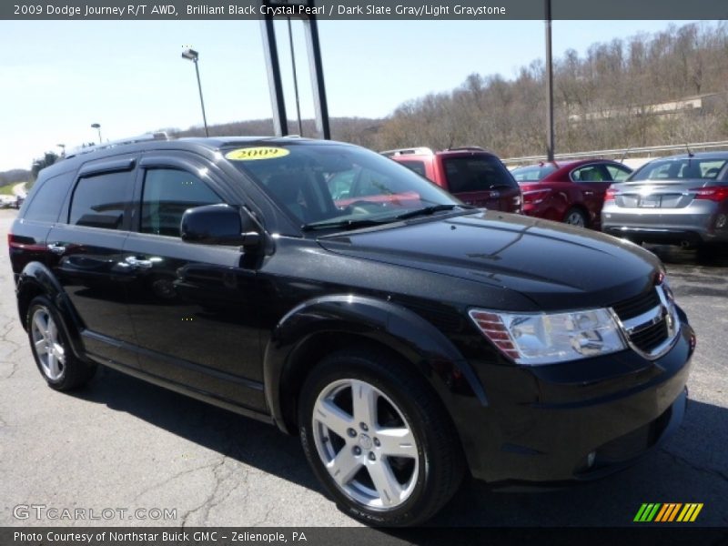 Brilliant Black Crystal Pearl / Dark Slate Gray/Light Graystone 2009 Dodge Journey R/T AWD