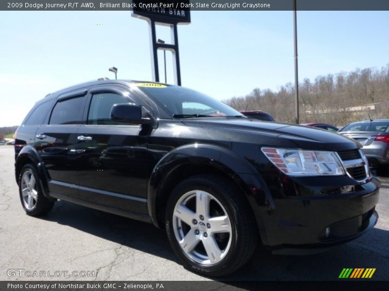 Brilliant Black Crystal Pearl / Dark Slate Gray/Light Graystone 2009 Dodge Journey R/T AWD