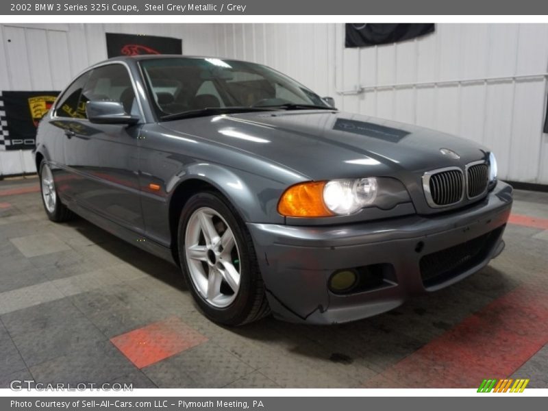 Steel Grey Metallic / Grey 2002 BMW 3 Series 325i Coupe