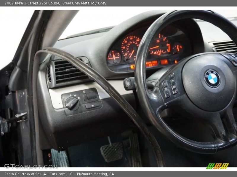 Steel Grey Metallic / Grey 2002 BMW 3 Series 325i Coupe