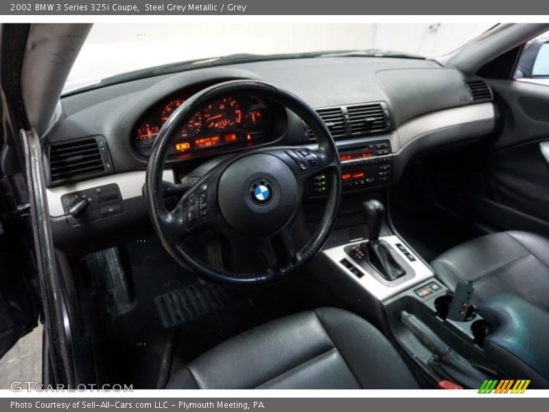 Steel Grey Metallic / Grey 2002 BMW 3 Series 325i Coupe