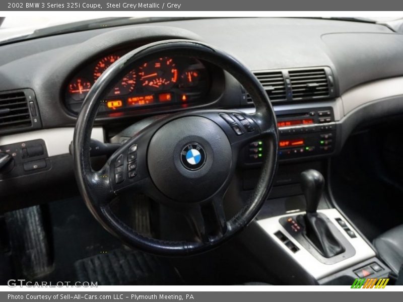 Steel Grey Metallic / Grey 2002 BMW 3 Series 325i Coupe