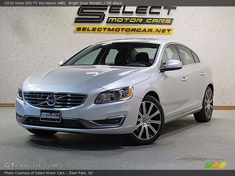 Bright Silver Metallic / Off-Black 2016 Volvo S60 T5 Inscription AWD