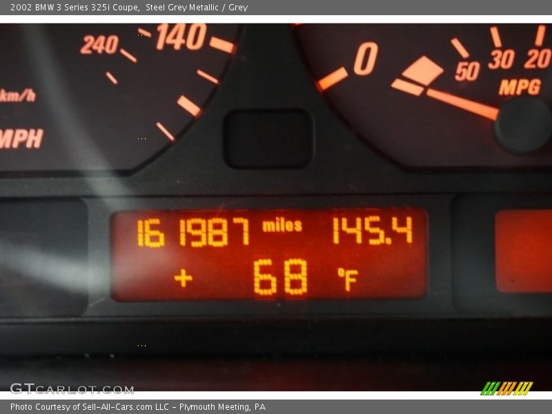 Steel Grey Metallic / Grey 2002 BMW 3 Series 325i Coupe