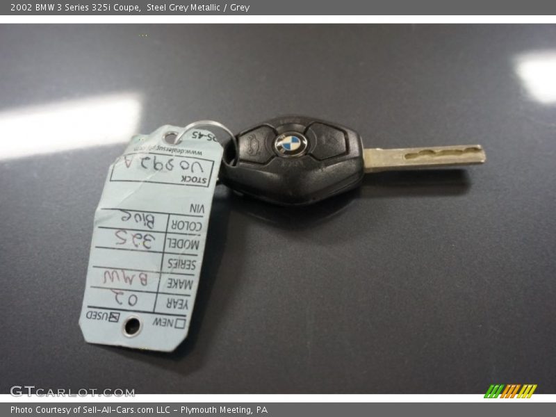 Steel Grey Metallic / Grey 2002 BMW 3 Series 325i Coupe