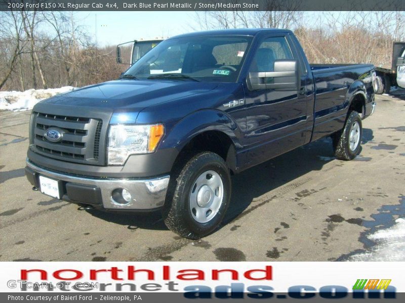 Dark Blue Pearl Metallic / Stone/Medium Stone 2009 Ford F150 XL Regular Cab 4x4