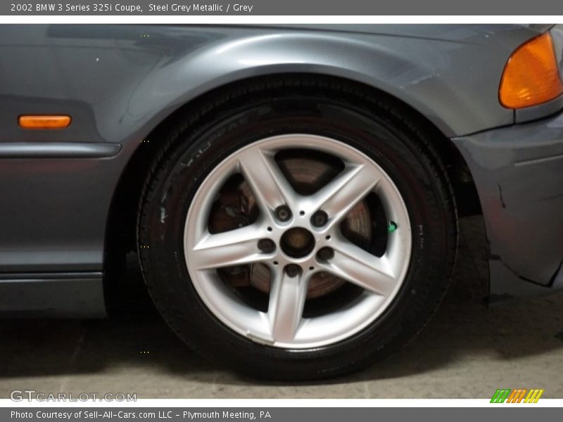 Steel Grey Metallic / Grey 2002 BMW 3 Series 325i Coupe