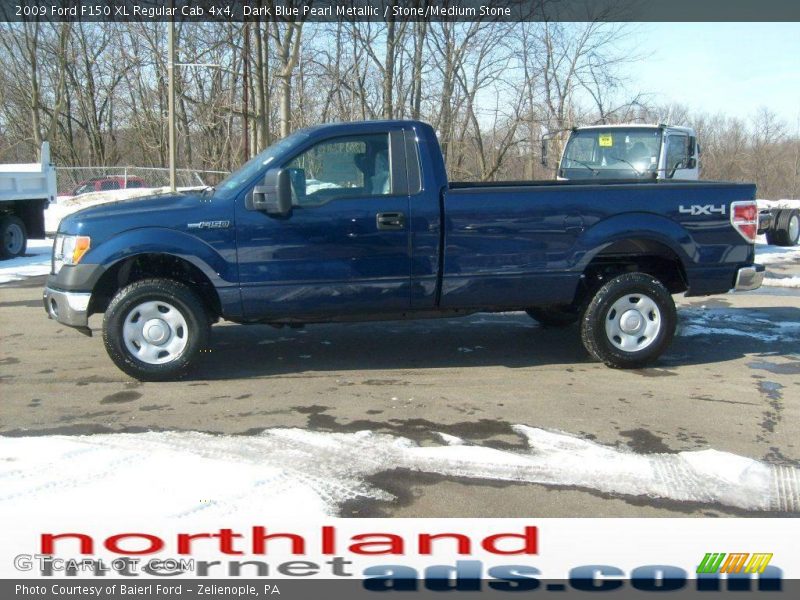 Dark Blue Pearl Metallic / Stone/Medium Stone 2009 Ford F150 XL Regular Cab 4x4