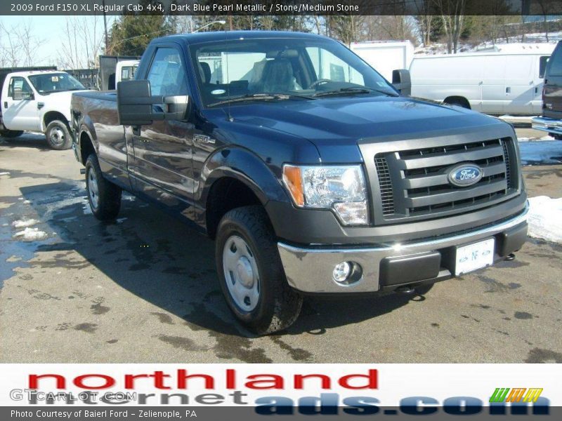 Dark Blue Pearl Metallic / Stone/Medium Stone 2009 Ford F150 XL Regular Cab 4x4