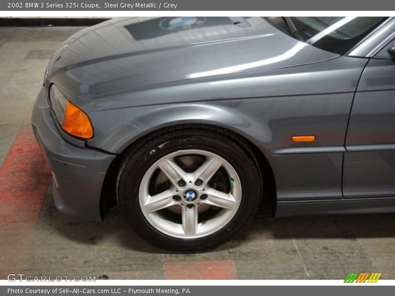 Steel Grey Metallic / Grey 2002 BMW 3 Series 325i Coupe