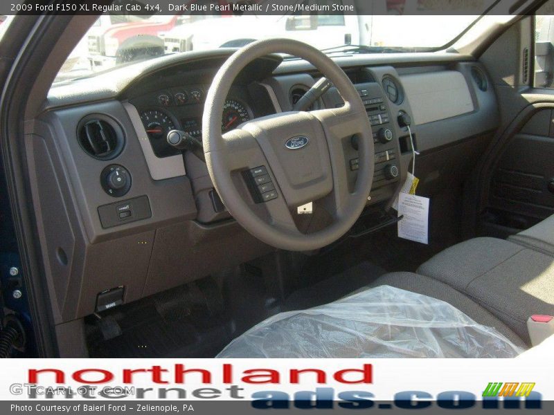 Dark Blue Pearl Metallic / Stone/Medium Stone 2009 Ford F150 XL Regular Cab 4x4