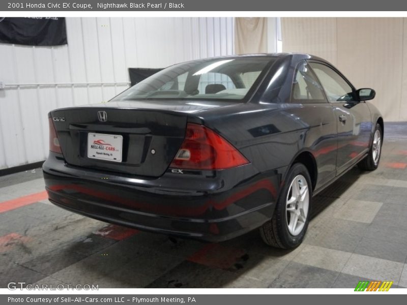Nighthawk Black Pearl / Black 2001 Honda Civic EX Coupe