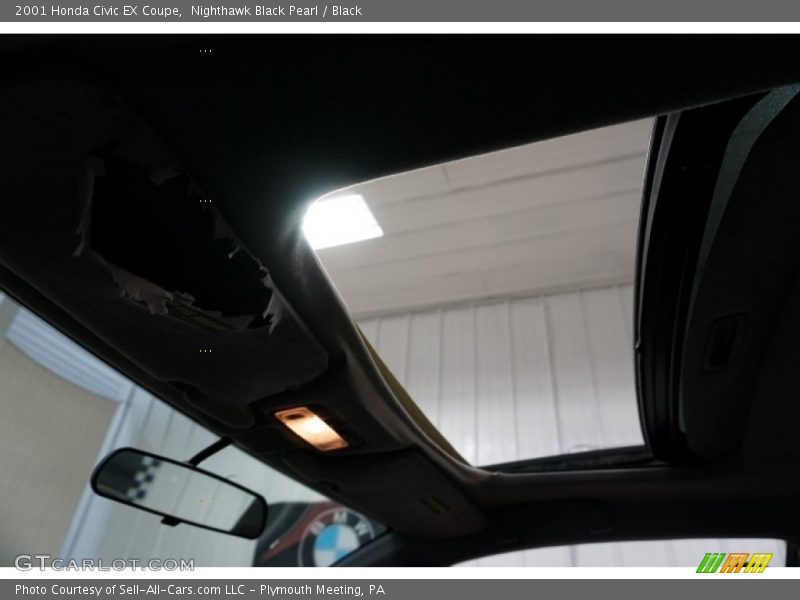 Nighthawk Black Pearl / Black 2001 Honda Civic EX Coupe