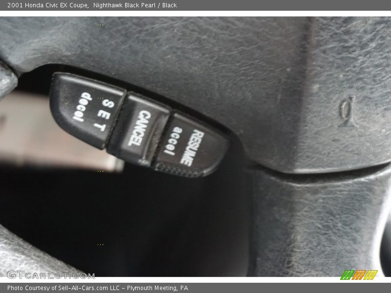 Nighthawk Black Pearl / Black 2001 Honda Civic EX Coupe