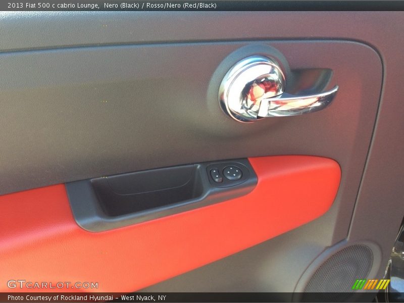 Nero (Black) / Rosso/Nero (Red/Black) 2013 Fiat 500 c cabrio Lounge