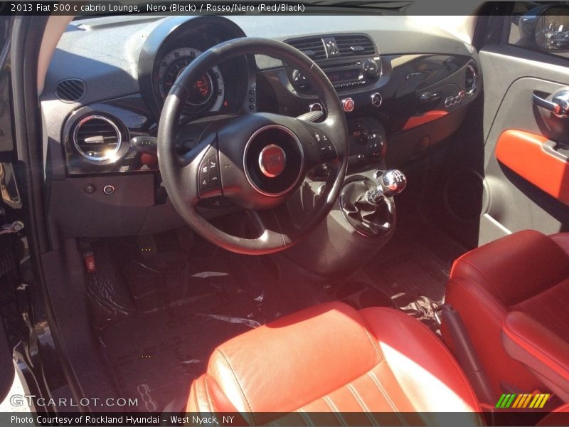 Nero (Black) / Rosso/Nero (Red/Black) 2013 Fiat 500 c cabrio Lounge