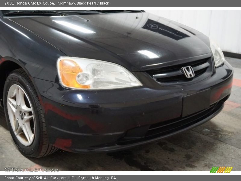 Nighthawk Black Pearl / Black 2001 Honda Civic EX Coupe