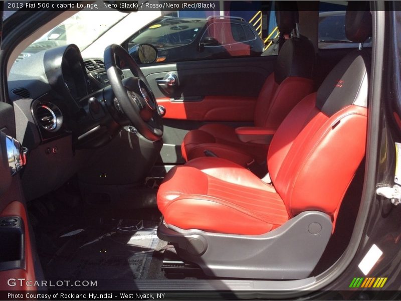 Nero (Black) / Rosso/Nero (Red/Black) 2013 Fiat 500 c cabrio Lounge