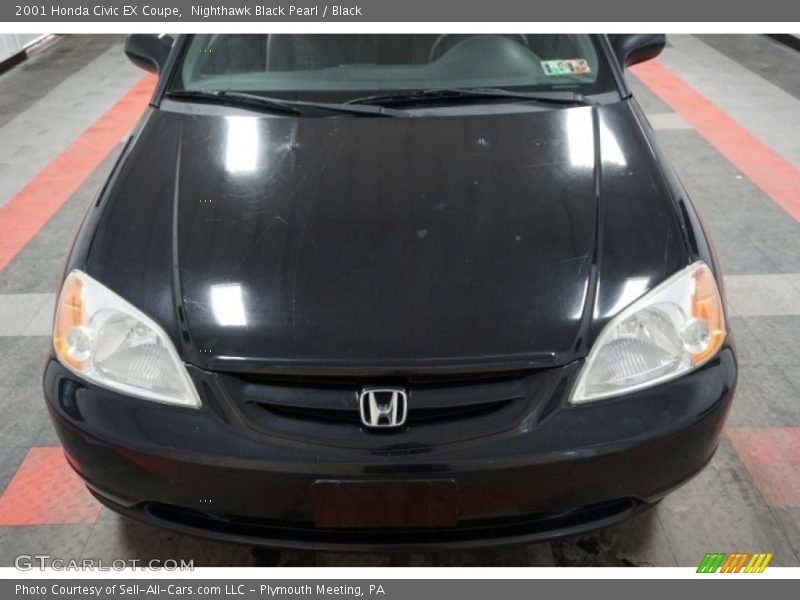 Nighthawk Black Pearl / Black 2001 Honda Civic EX Coupe