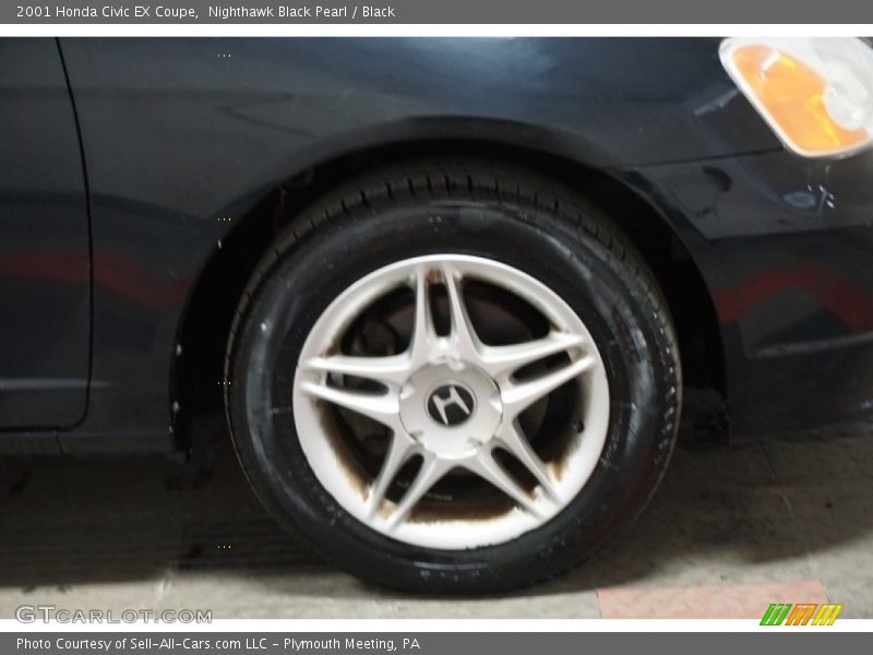 Nighthawk Black Pearl / Black 2001 Honda Civic EX Coupe