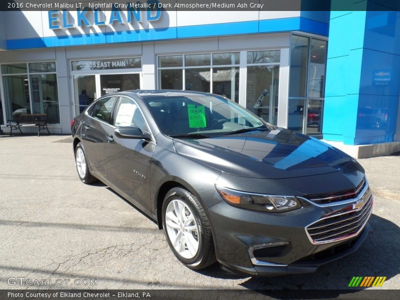 Nightfall Gray Metallic / Dark Atmosphere/Medium Ash Gray 2016 Chevrolet Malibu LT