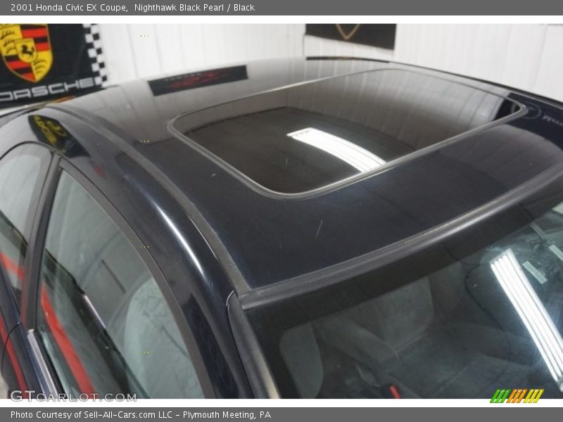 Nighthawk Black Pearl / Black 2001 Honda Civic EX Coupe