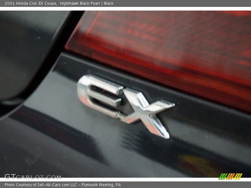 Nighthawk Black Pearl / Black 2001 Honda Civic EX Coupe