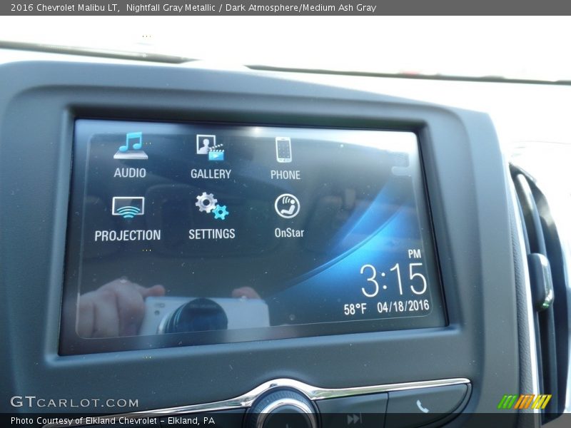 Nightfall Gray Metallic / Dark Atmosphere/Medium Ash Gray 2016 Chevrolet Malibu LT