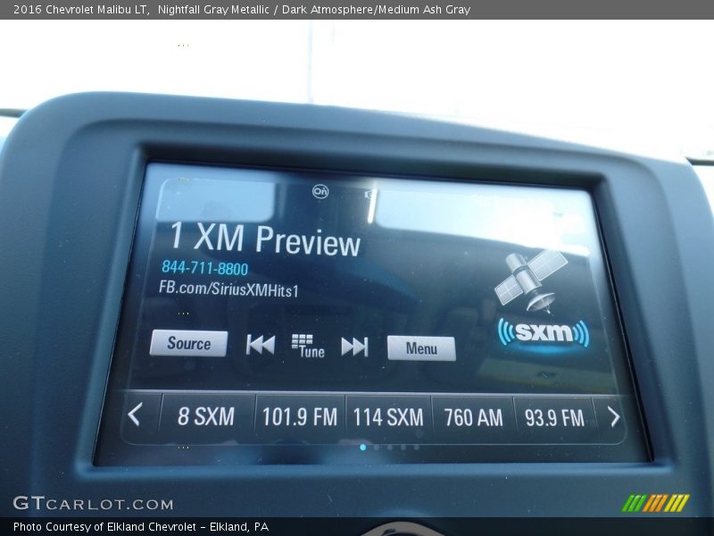 Nightfall Gray Metallic / Dark Atmosphere/Medium Ash Gray 2016 Chevrolet Malibu LT