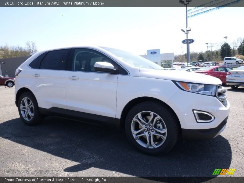 White Platinum / Ebony 2016 Ford Edge Titanium AWD