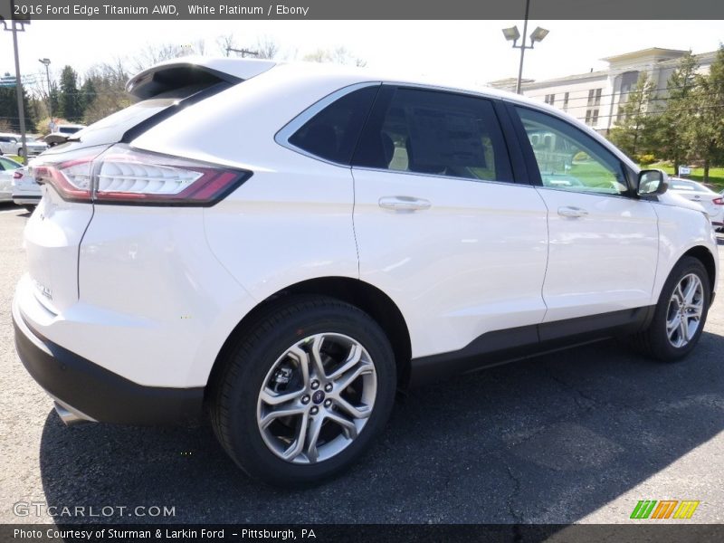 White Platinum / Ebony 2016 Ford Edge Titanium AWD