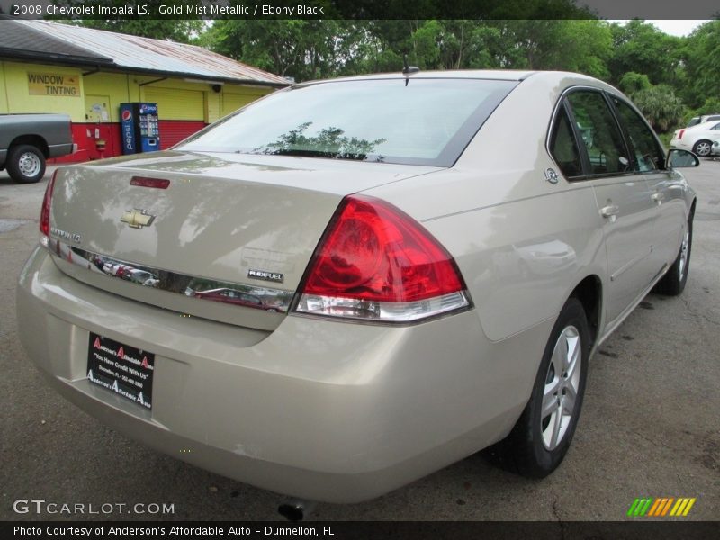 Gold Mist Metallic / Ebony Black 2008 Chevrolet Impala LS