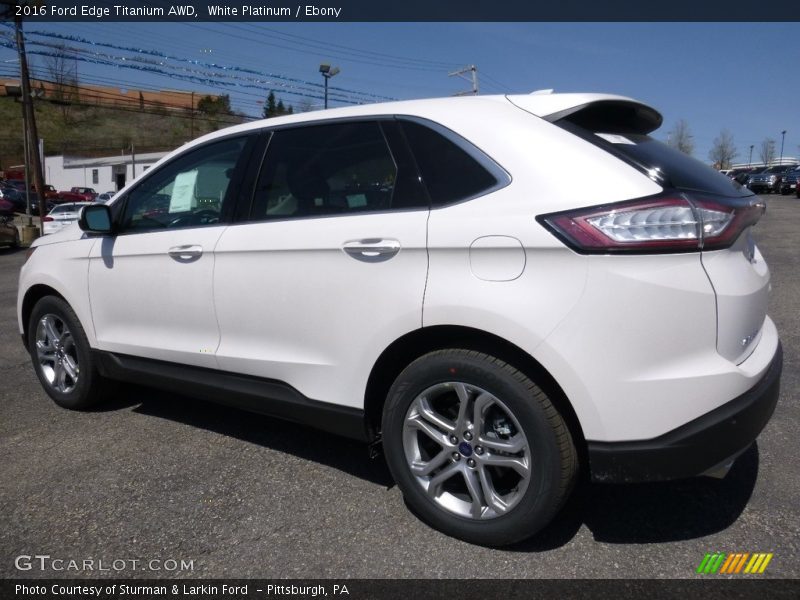 White Platinum / Ebony 2016 Ford Edge Titanium AWD