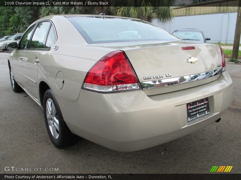Gold Mist Metallic / Ebony Black 2008 Chevrolet Impala LS