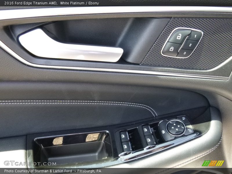 White Platinum / Ebony 2016 Ford Edge Titanium AWD