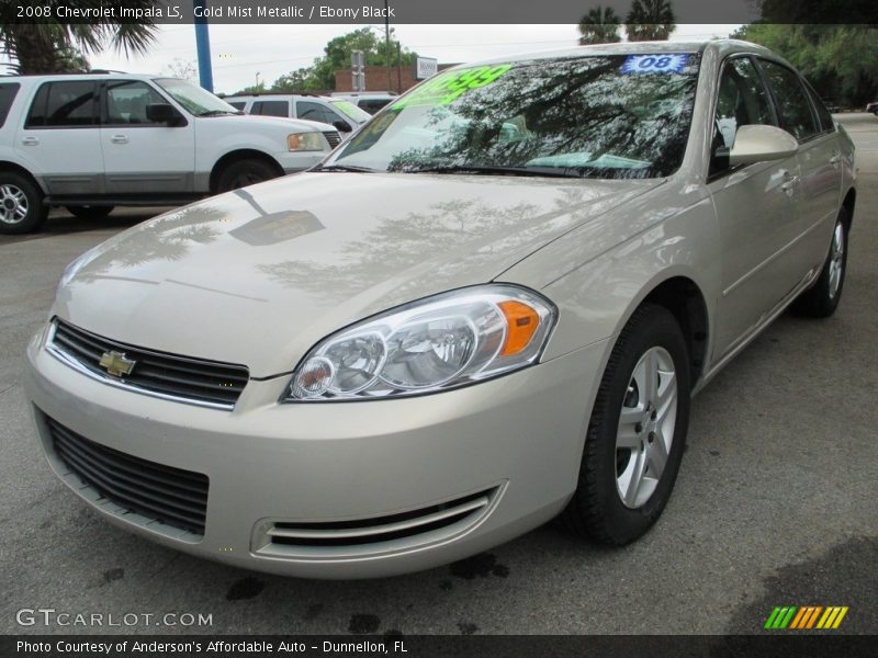 Gold Mist Metallic / Ebony Black 2008 Chevrolet Impala LS