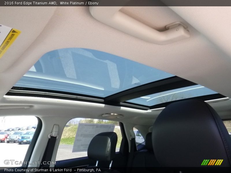 White Platinum / Ebony 2016 Ford Edge Titanium AWD