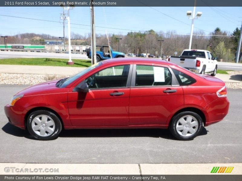 Sangria Red Metallic / Medium Stone 2011 Ford Focus S Sedan