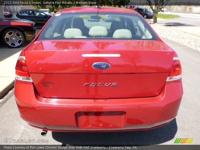 Sangria Red Metallic / Medium Stone 2011 Ford Focus S Sedan